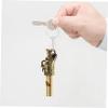 INOOMP 4pcs Brass Animal Head Whistle Keychain Loud Portable Survival Whistles for Outdoor Activities Unique Handcrafted Brass Pendant for Emergency Use view 3
