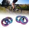 Bike Brake Caliper Spacer, 4pcs Alloy Concave Convex Washer Set for Mountain Bike Brake Adjustment, Cycling Upgrade Part Installation Tool for Cyclists and Mechanics view 2