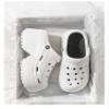 9cm high Heel Toe Sandals, Thick Soled Beach Shoes, European Station Leopard Print, Worn on The Beach with a Feeling of Stepping on Feces, Hole Shoes for Women (6.5,White,7) view 4