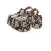 9cm high Heel Toe Sandals, Thick Soled Beach Shoes, European Station Leopard Print, Worn on The Beach with a Feeling of Stepping on Feces, Hole Shoes for Women (7.5,Serpentine,8) view 1