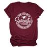 ZLXBLYYMZ T-Shirts for Women Your Little Ray of Sarcastic Funny Graphic Tees Summer Casual Round Neck Short Sleeve Shirts Wine, Large view 1