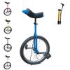 ZSYYDS Unicycle for Adults Alloy Rim Adjustable Seat with Unicycle Stand and Pump for Fun Fitness Exercises Balance Training Circus Performances (Blue, 24") view 1