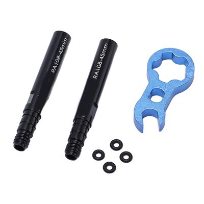 Yunir Tire Valve Extender, Portable Aluminum Alloy Flexible Tire Valve Stem Extension, with Washer Wrench, for Road (45mm)