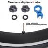 Yunir Tire Valve Extender, Portable Aluminum Alloy Flexible Tire Valve Stem Extension, with Washer Wrench, for Road (45mm) view 2