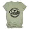 ZLXBLYYMZ T-Shirts for Women Your Little Ray of Sarcastic Funny Graphic Tees Summer Casual Round Neck Short Sleeve Shirts Olive Green, Small view 1