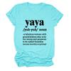 ZLXBLYYMZ Grandma Shirts for Women Funny Letter Printed Short Sleeve Grandma Gift T-Shirt Summer Round Neck Casual Tops Blue, Medium view 1