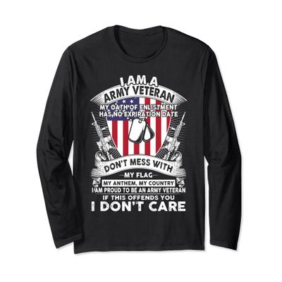 American Flag 4th of July Grumpa Veteran Patriotic Vintage Long Sleeve T-Shirt