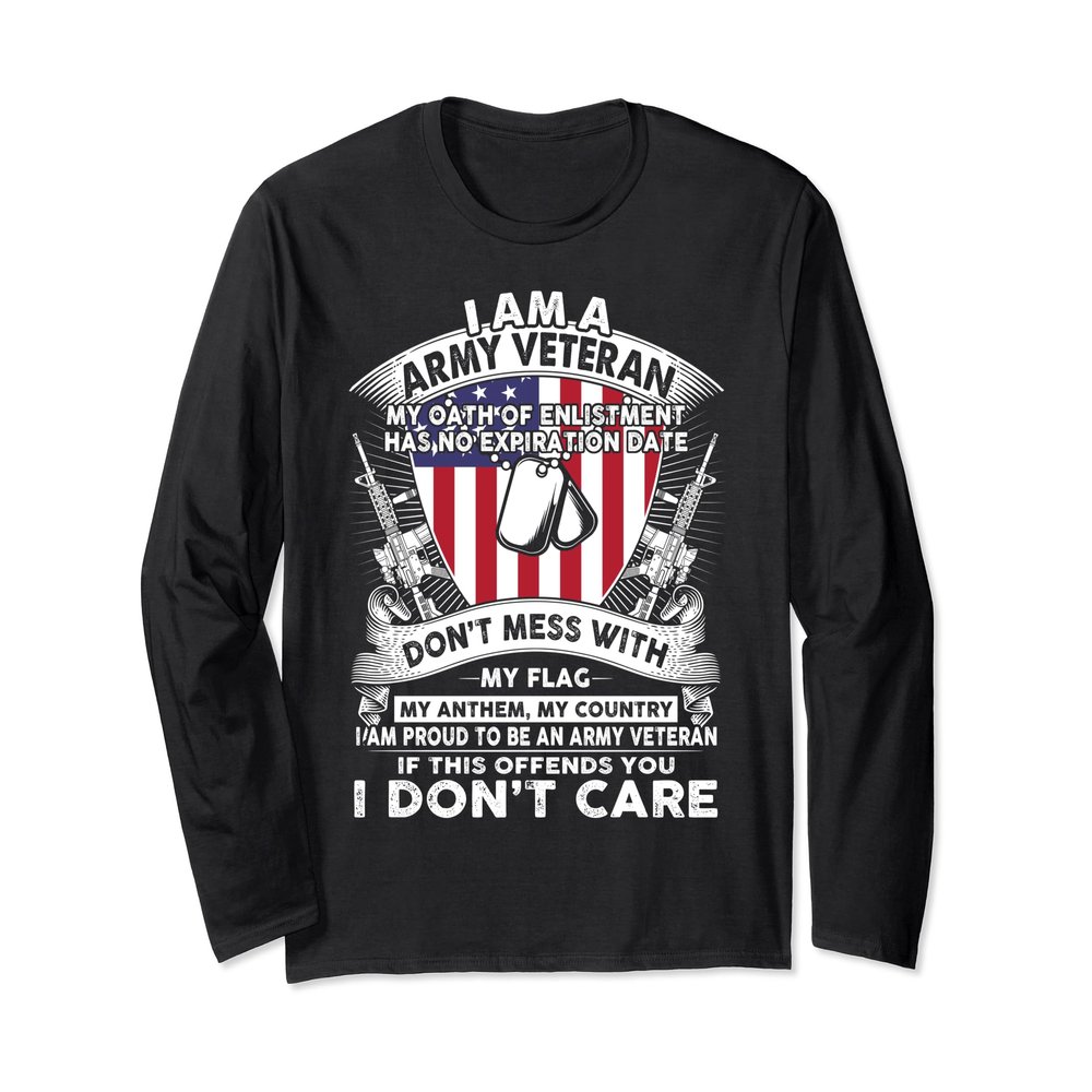 American Flag 4th of July Grumpa Veteran Patriotic Vintage Long Sleeve T-Shirt