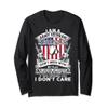 American Flag 4th of July Grumpa Veteran Patriotic Vintage Long Sleeve T-Shirt view 1