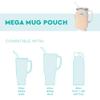 Swig Life Mega Mug Pouch, Water Bottle Bag with Adjustable Strap, Water Bottle Fanny Pack with Zippered Phone Pocket, Tumbler Accessories (Cloud Nine) view 3