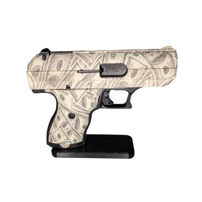 Hammy3DPrints Display Stand for Hi-Point C9 / CF380 | Handgun Holder Storage Rack (Standard (No Screws))