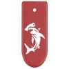 NDZ Performance Magazine Base Plate Finger Extension for Glock 43X 48 9mm Laser Engraved Anodized Aluminum in Red, Made in The USA - Hammerhead Shark view 1
