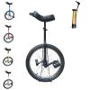 ZSYYDS Unicycle for Adults Alloy Rim Adjustable Seat with Unicycle Stand and Pump for Fun Fitness Exercises Balance Training Circus Performances (Black, 20") view 1