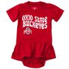 Wes and Willy College Sports Fan Baby Girls Ruffle Hopper Romper (Ohio State, 12M) view 1