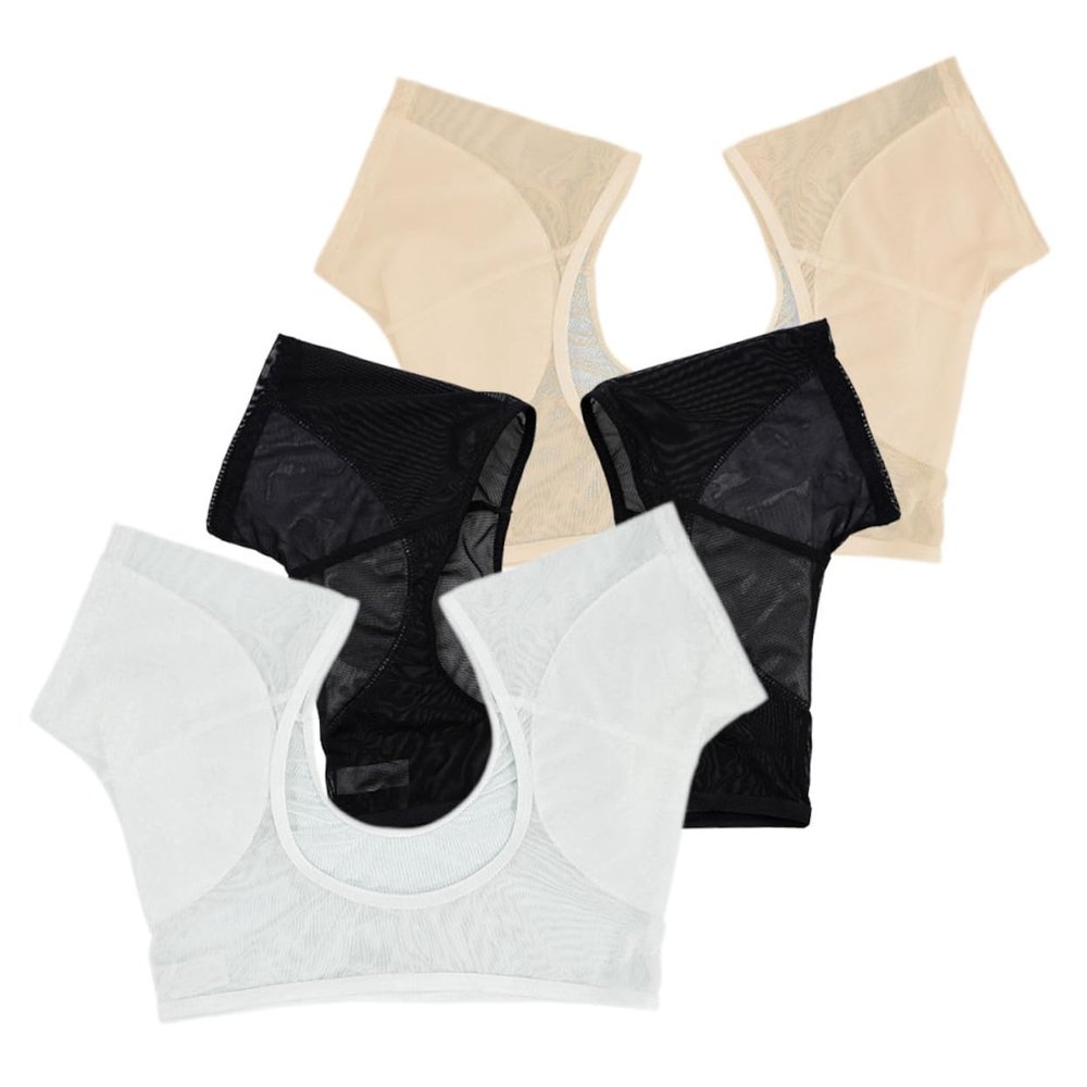 WOFASHPURET 3pcs Breathable Underarm Sweat Vest for Women Lightweight Quick-dry and Absorbent Armpit Pads and Skin Color for Use