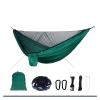 DINGHONG Camp Portable Mosquito Net Nylon Camping Hammock with Rain Fly Canopy Tarp for Outdoor Hanging Bed Sleeping Strong (Color : Green 1) view 4