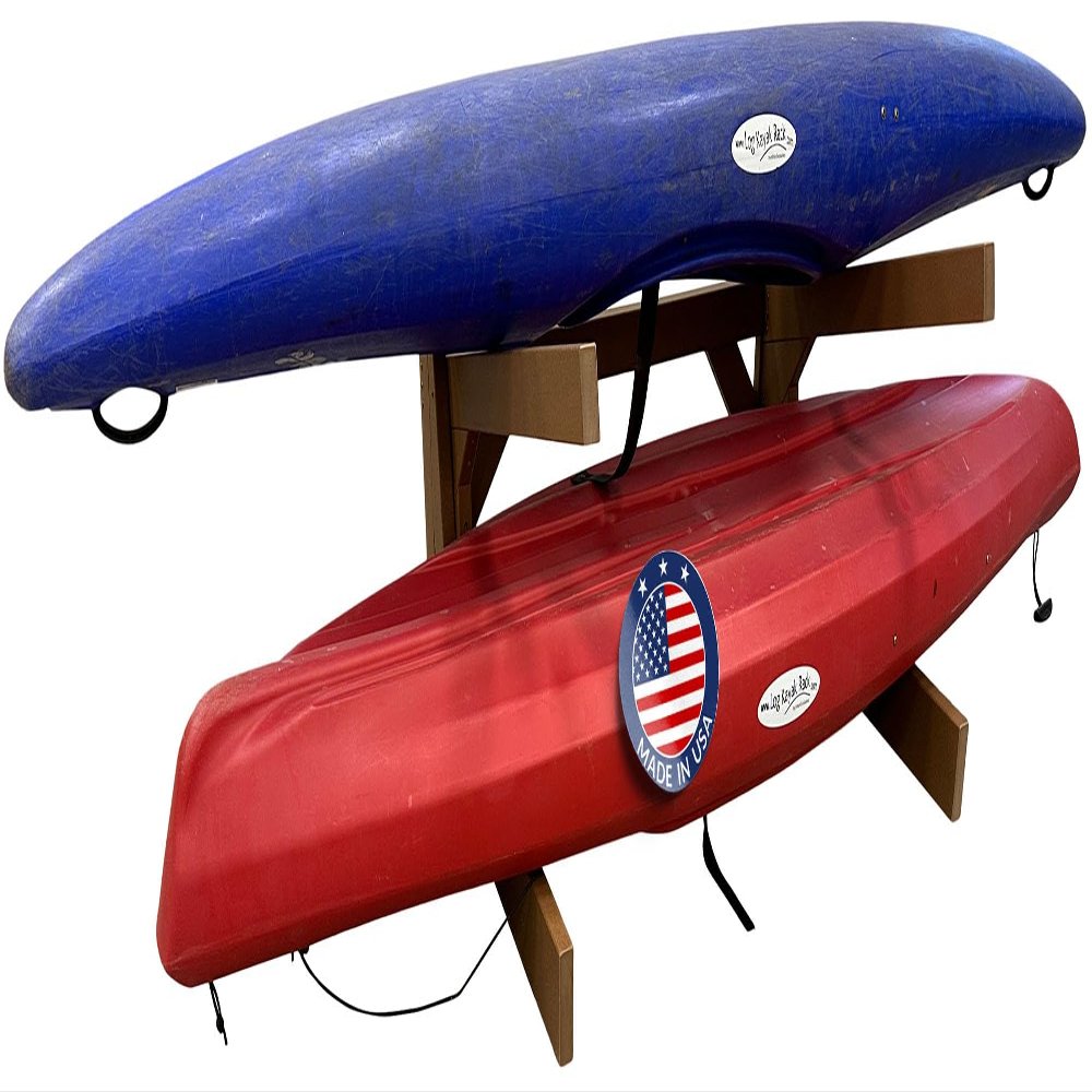 2-Place Poly Kayak Racks for Outdoor Storages, Recycled Plastic Free Standing SUP Paddle Board Kayaks, Surfboard Racks Storage System, Outdoor Sports Storage, Surfing Board Rack