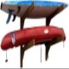2-Place Poly Kayak Rack for Garage, Wall Kayak Rack Holder, Recycled Plastic Free Standing Dock, Paddle Board Storage Racks, Surfboard Storage System for Garage and Outdoor Stand, Surfboard Stand view 1