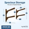 2-Place Poly Kayak Rack for Garage, Wall Kayak Rack Holder, Recycled Plastic Free Standing Dock, Paddle Board Storage Racks, Surfboard Storage System for Garage and Outdoor Stand, Surfboard Stand view 2