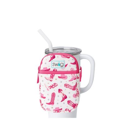 Swig Life Mega Mug Pouch, Water Bottle Bag with Adjustable Strap, Water Bottle Fanny Pack with Zippered Phone Pocket, Tumbler Accessories (Let's Go Girls)