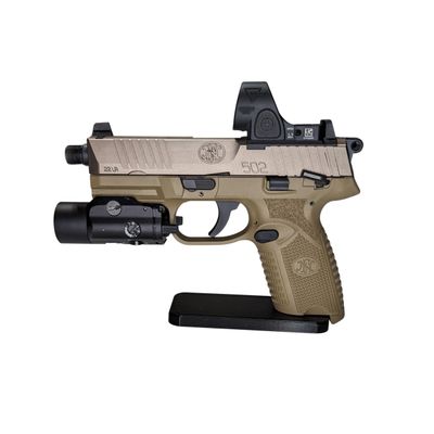 Hammy3DPrints Display Stand for FN 502 Tactical | Handgun Holder Storage Rack (Standard (No Screws))