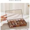 LGUANHJ Transparent Jewelry Storage Box - Jewelry Storage Box Tray, Suitable for Display Cabinets for Earrings, Necklaces, Bracelets (Brown) view 3