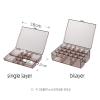 LGUANHJ Transparent Jewelry Storage Box - Jewelry Storage Box Tray, Suitable for Display Cabinets for Earrings, Necklaces, Bracelets (Brown) view 4
