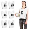 FORZA Pro Netball Bibs [7 Pack] | Full Netball Player Position Bib Pack Available in 7 Colors - Ideal for Schools & Clubs (White, Medium) view 1