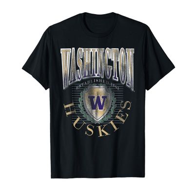 Washington Huskies Vintage Emblem 90's Black T-Shirt