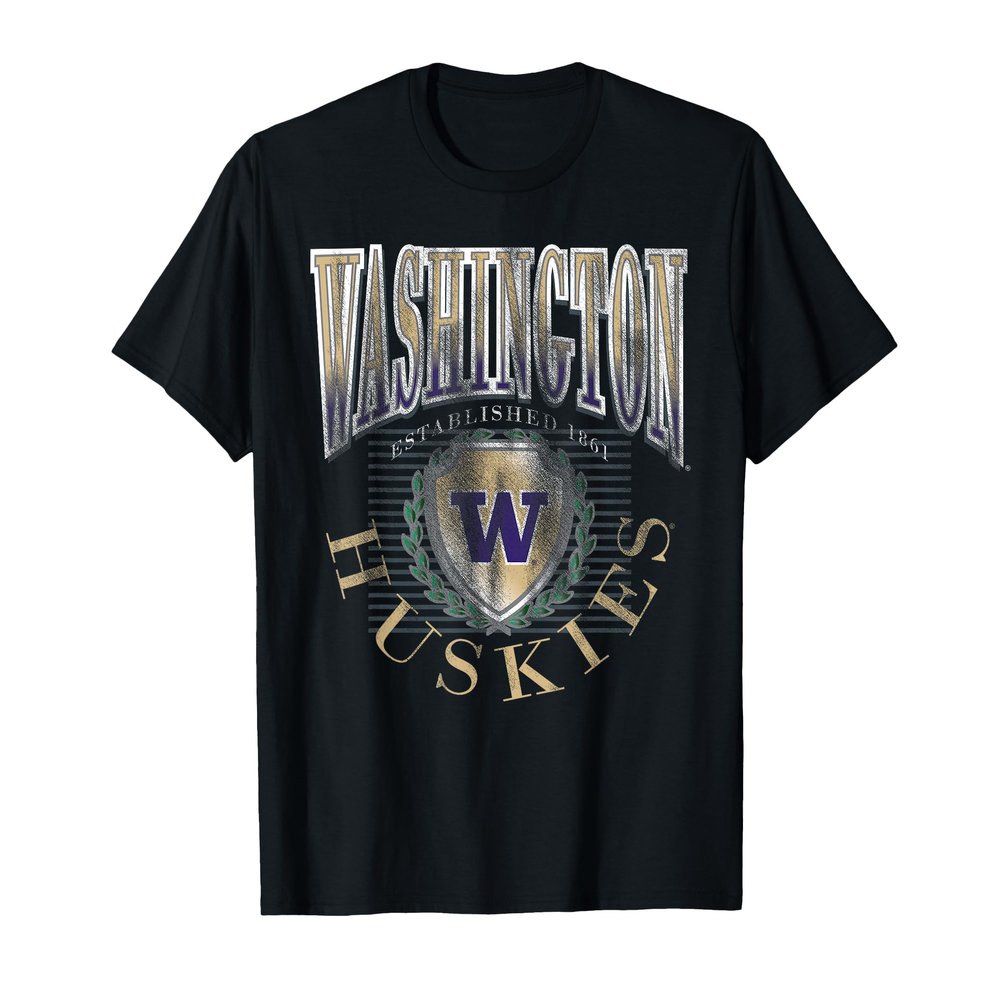 Washington Huskies Vintage Emblem 90's Black T-Shirt