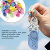 7Pcs Silicone Slipper Keychain, Mini Shoe Keyring Cute Rubber Beach Hole Sandals Key Ring Pendant for Backpacks Cars Handbags Gifts, 3x1.4in Multicolor view 3