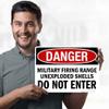 Danger Military Firing Range Unexploded Shells Do Not Enter Sign, 10x14 Inches, Rust Free .040 Aluminum, Fade Resistant, Made in USA by My Sign Center view 2
