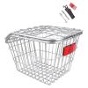 NineFit Basics Rear Bike Basket Bicycle Basket Fashion Storage Practical Bicycle Cargo Rack, Biking Rack Basket for Hiking Mountain Bikes, with Lid, 29cmx22.5cmx26cm view 1