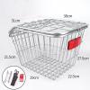 NineFit Basics Rear Bike Basket Bicycle Basket Fashion Storage Practical Bicycle Cargo Rack, Biking Rack Basket for Hiking Mountain Bikes, with Lid, 29cmx22.5cmx26cm view 2