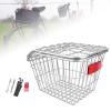 NineFit Basics Rear Bike Basket Bicycle Basket Fashion Storage Practical Bicycle Cargo Rack, Biking Rack Basket for Hiking Mountain Bikes, with Lid, 29cmx22.5cmx26cm view 4