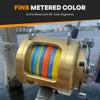 FINS Metered 4-Color 25ft Segments Braid Fishing Line - 8-Strand Braided, USA Made, No Color Transfer, Precision Depth Control - Metered - 30 lb - 600 Yds view 2
