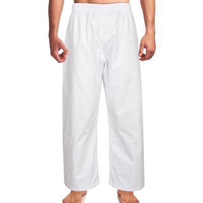 KAADUU KAADDU Karate Pants White Training Pants Karate Trouser Adult Unisex 7.5oz/8oz Poly-Cotton Martial Art MMA Kung Fu (8oz, 170cm)