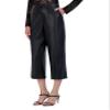 BCBG New York Women's Faux Leather Cropped Pant, Onyx view 2