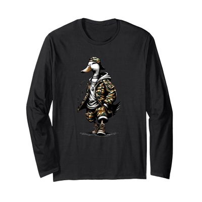 Commander Duck Camouflage Mallard for Duck Hunters Season Long Sleeve T-Shirt