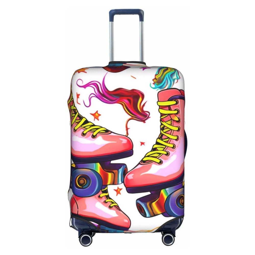 ZLYYXY Suitcase Cover Cute Colorful Roller Skatestravel Luggage Cover Suitcase Protector Covers With Zip Washable For18in-32in Luggage, X-Large, 11437