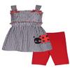 Bonnie Jean Girls Size 12M-6X Seersucker Applique Top Knit Short Set (Red Ladybug, 2T) view 1
