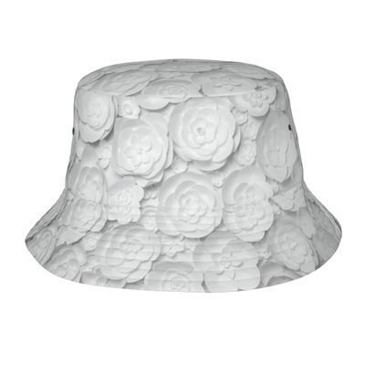 3D Flower Print Bucket Hat Packable Travel Sun Caps Fisherman Beach Sun Hat Unisex for Teens Women Men Kids