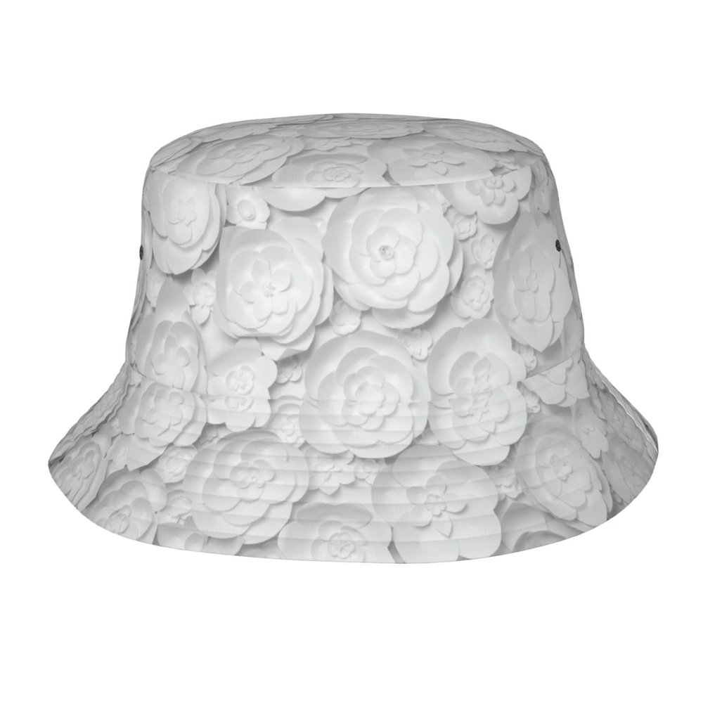 3D Flower Print Bucket Hat Packable Travel Sun Caps Fisherman Beach Sun Hat Unisex for Teens Women Men Kids