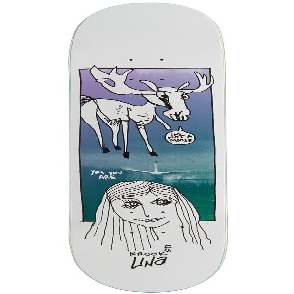 Krooked UNA Debate True Fit Skateboard Deck - White - 8.25"