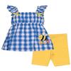 Bonnie Jean Girls Size 12M-6X Seersucker Applique Top Knit Short Set (Blue-Bee, 4) view 1