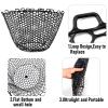 Alwonder Fishing Nets Silicone Replacement Netting, Clear Black Fly Fishing Net Landing Kayak Nets Without Handle for Freshwater Saltwater Foldable Soft Flexible Trout Net Silicone Mesh W5040 view 4