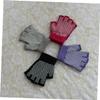 KOMBIUDA Non- Half Finger Cotton Knitted Workout Gloves for Yoga and Sports Comfortable and Breathable Design Dark Grey for Fitness and Everyday Use view 2