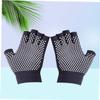 KOMBIUDA Non- Half Finger Cotton Knitted Workout Gloves for Yoga and Sports Comfortable and Breathable Design Dark Grey for Fitness and Everyday Use view 3