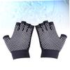 KOMBIUDA Non- Half Finger Cotton Knitted Workout Gloves for Yoga and Sports Comfortable and Breathable Design Dark Grey for Fitness and Everyday Use view 4