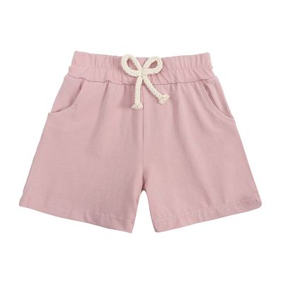Baby-Boys and Toddler Boys Pull On Jogger Shorts Solid Summer Sport Shorts Active Shorts Casual (Pink, 6-12 Months)
